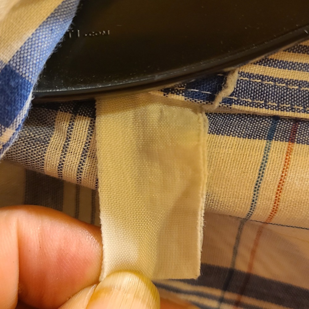 Vtg Chute 1 Western Shirt Men L Blue Plaid Pearl Snap Vintage Long Sleeve Cowboy - Picture 7 of 8